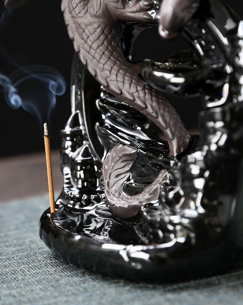backflow incense burner dragon